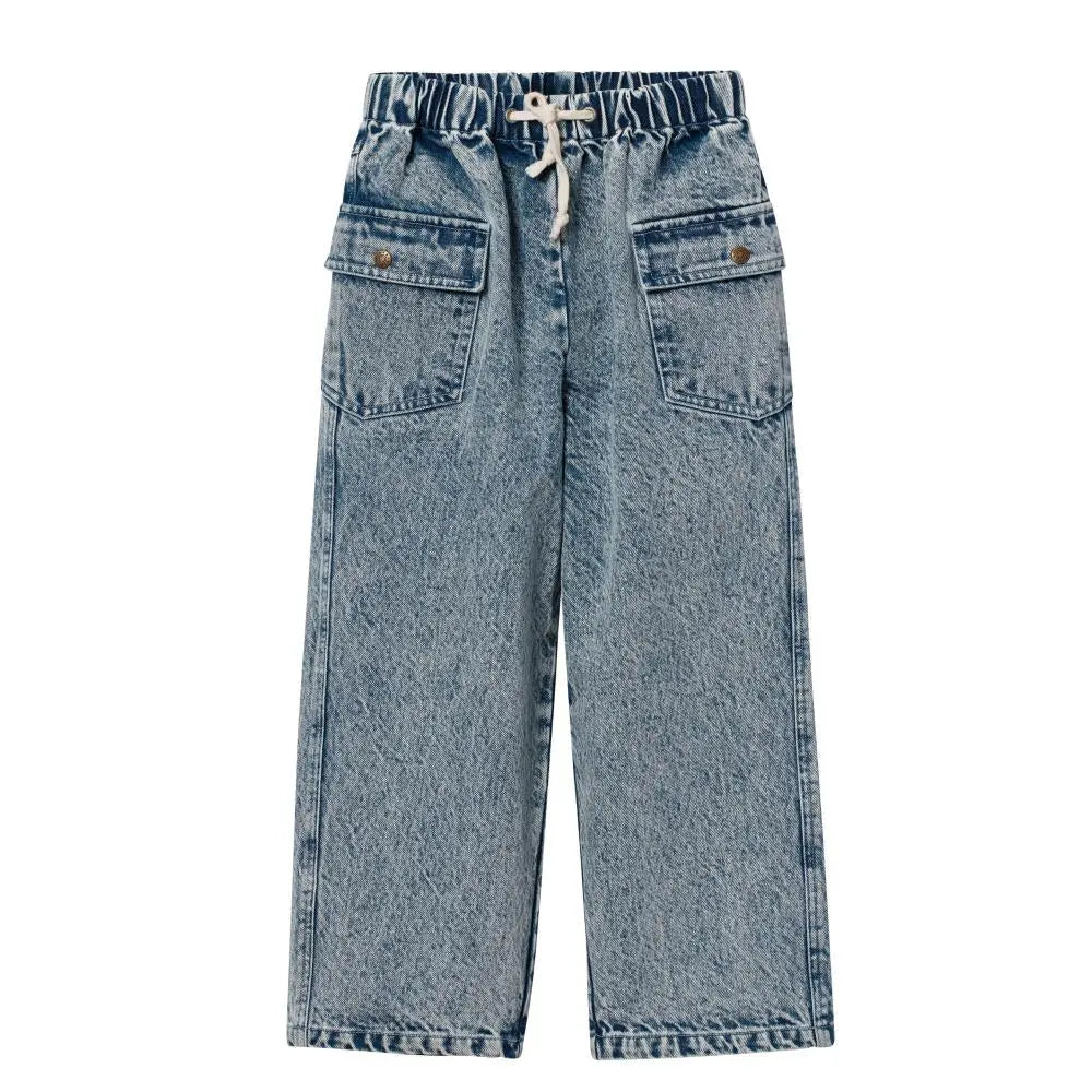 Toddler Cargo Pocket Wide Leg Jeans Goldie&Ace