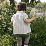 Baby Zinnia Strip Linen blouse Riffle Amsterdam