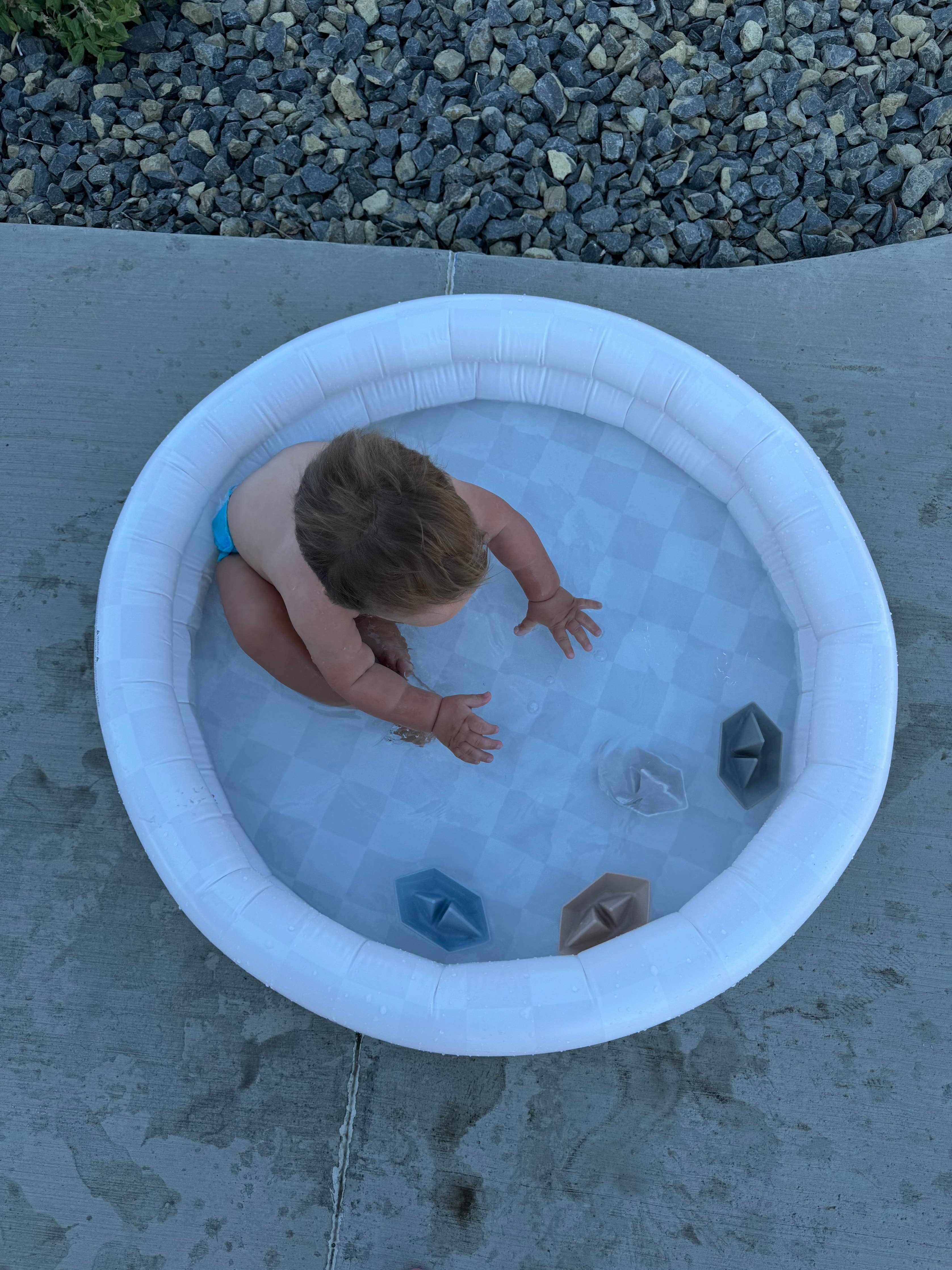 Baby Ali+Oli Two Rings Small Kids Inflatable Pool 35 Inches Ali+Oli