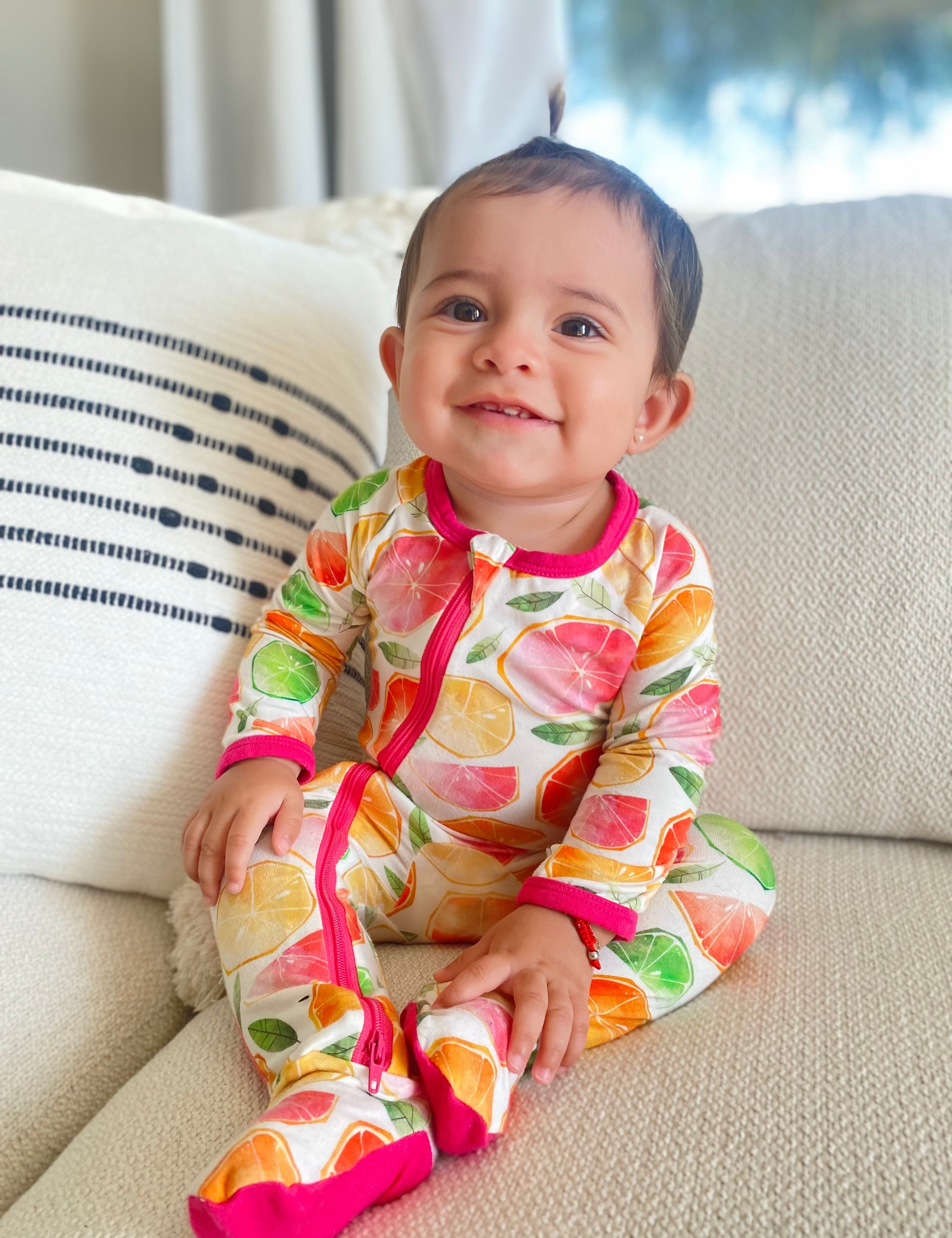 Baby Zingy Citrus Footie Pajamas BESTAROO