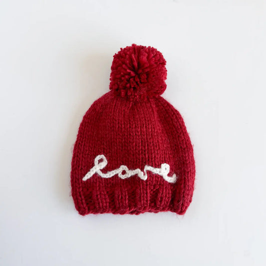 Love Hat Baby Kid Valentine Holiday Red Heart Beanie