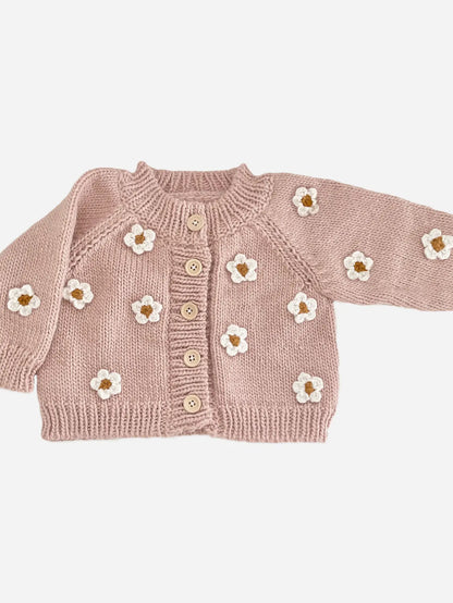 Flower Cardigan, Blush