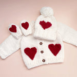 Baby Heart Mittens, Red GIGGLES LA
