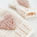 Baby Heart Mittens, Blush GIGGLES LA
