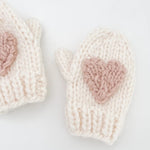Baby Heart Mittens, Blush GIGGLES LA