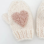 Baby Heart Mittens, Blush GIGGLES LA