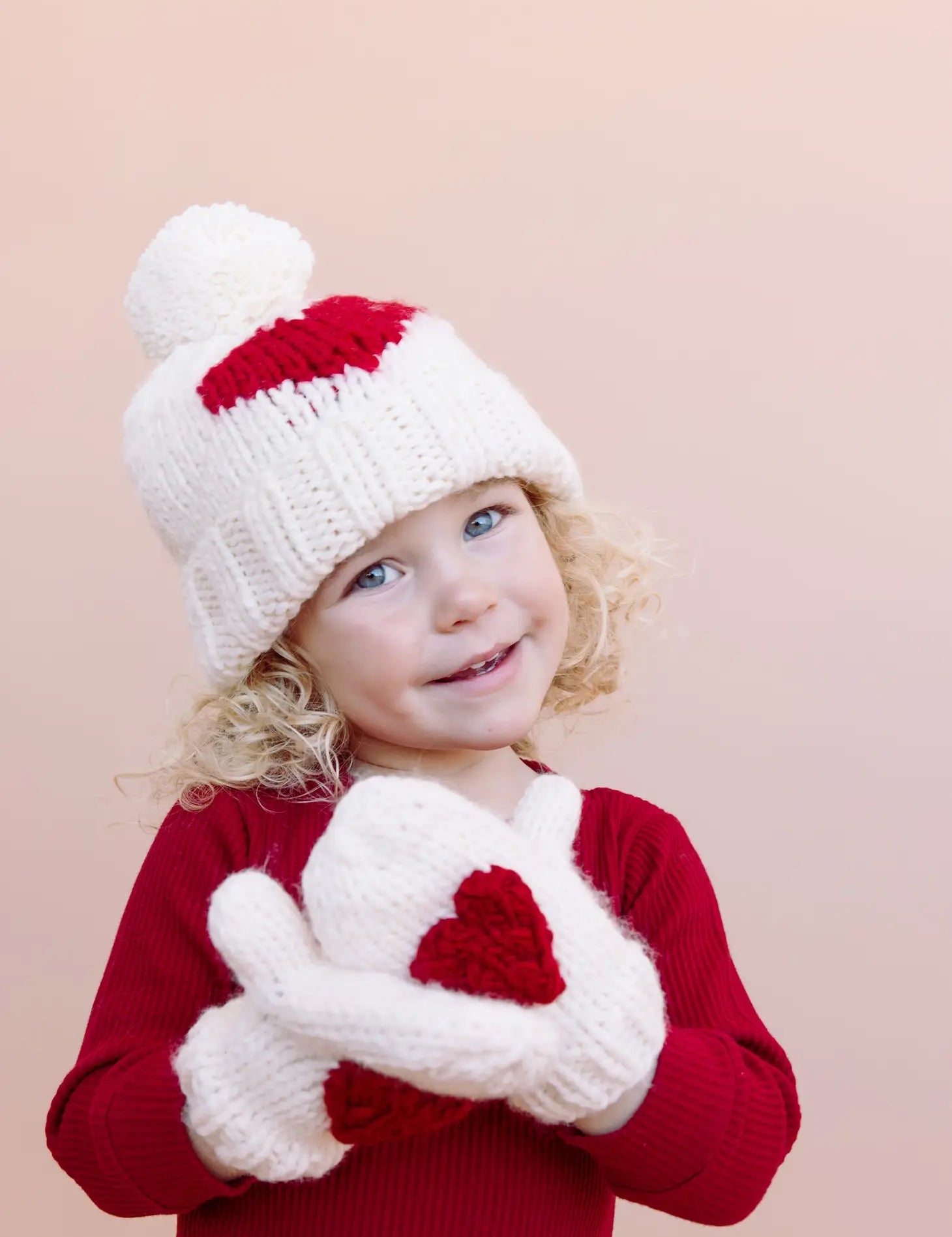 Baby Heart Beanie, Red GIGGLES LA