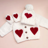 Baby Heart Beanie, Red GIGGLES LA