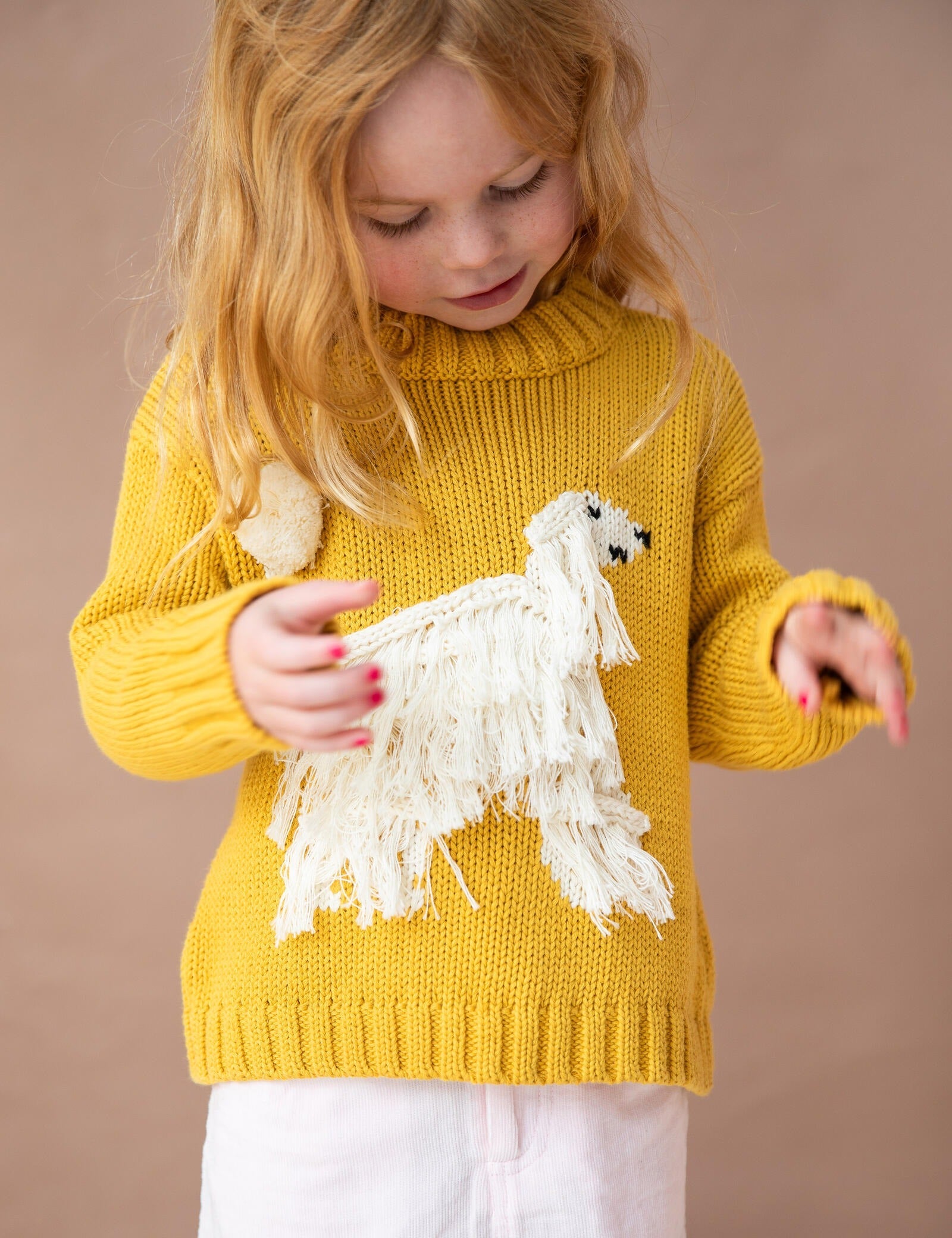 Toddler Deborah Hairy Jumper-Mustard Seeds Pearson & Pearson
