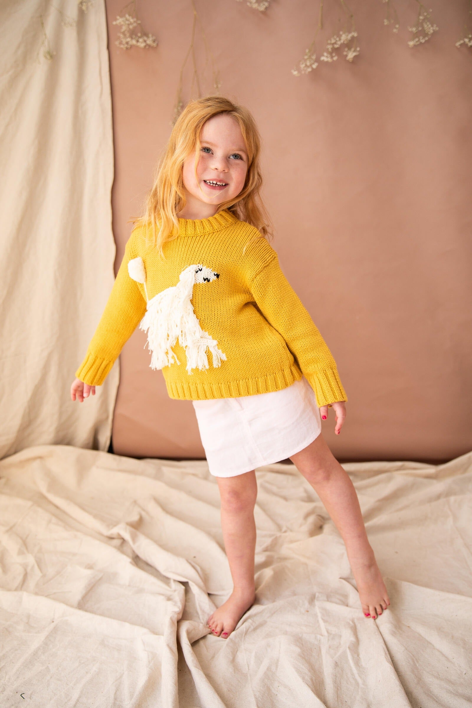 Toddler Deborah Hairy Jumper-Mustard Seeds Pearson & Pearson