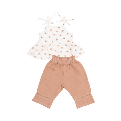 Bitty Blooms Peplum and Pants Set