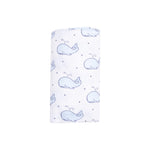 Baby Bubbly Whale Blue Swaddle Blanket Angel Dear