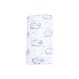 Baby Bubbly Whale Blue Swaddle Blanket Angel Dear