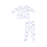 Baby Bubbly Whale Blue Ribbed Set Angel Dear