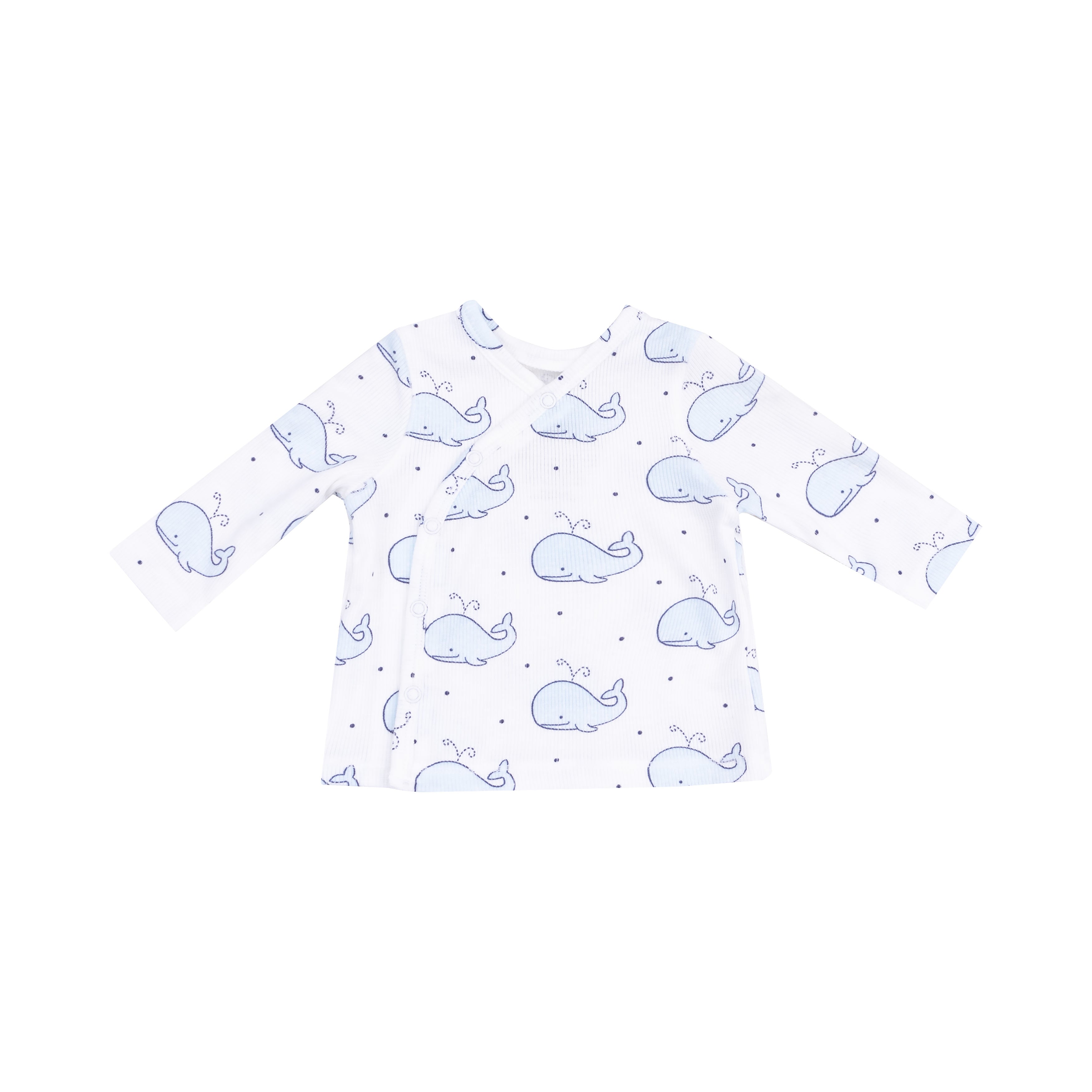 Baby Bubbly Whale Blue Ribbed Set Angel Dear