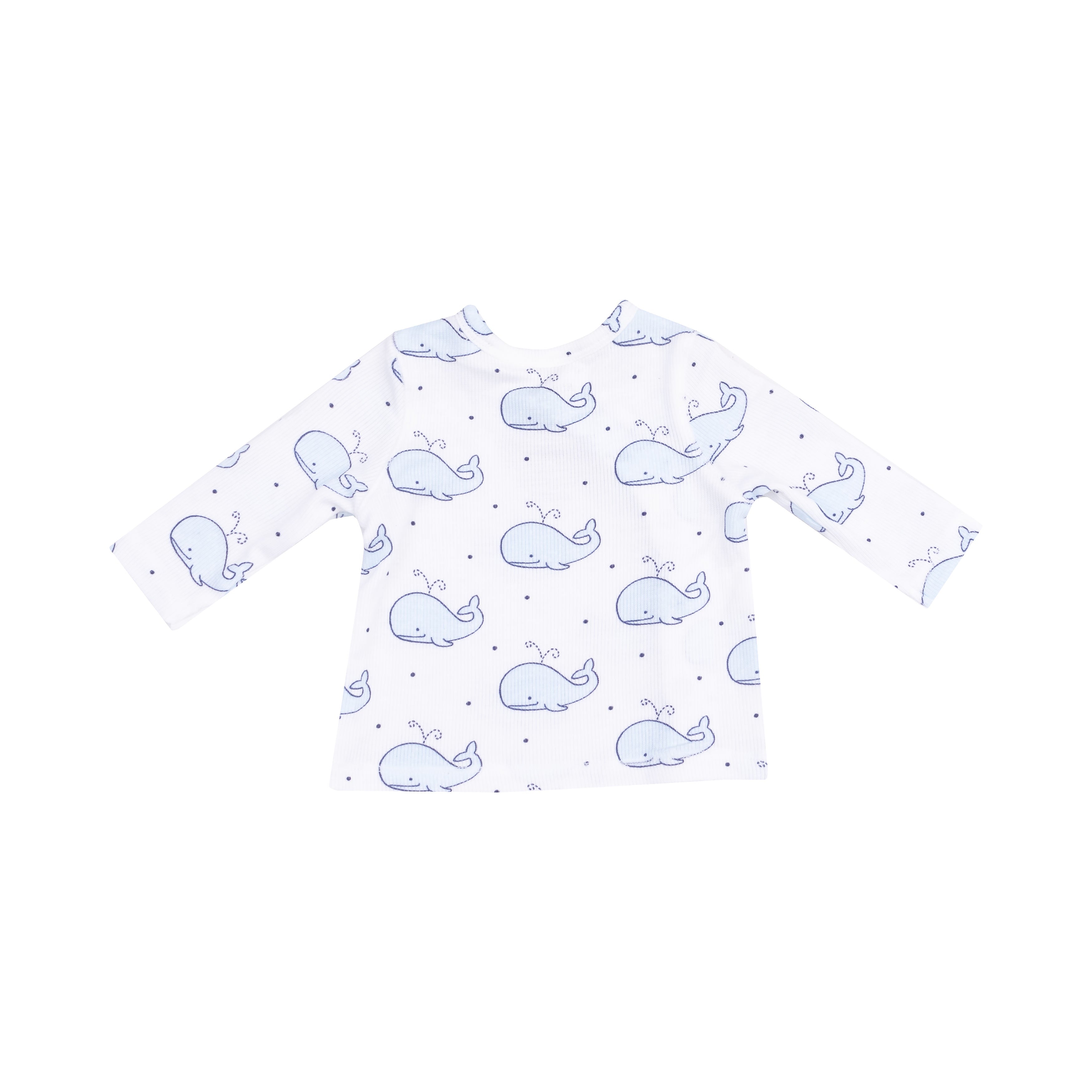 Baby Bubbly Whale Blue Ribbed Set Angel Dear