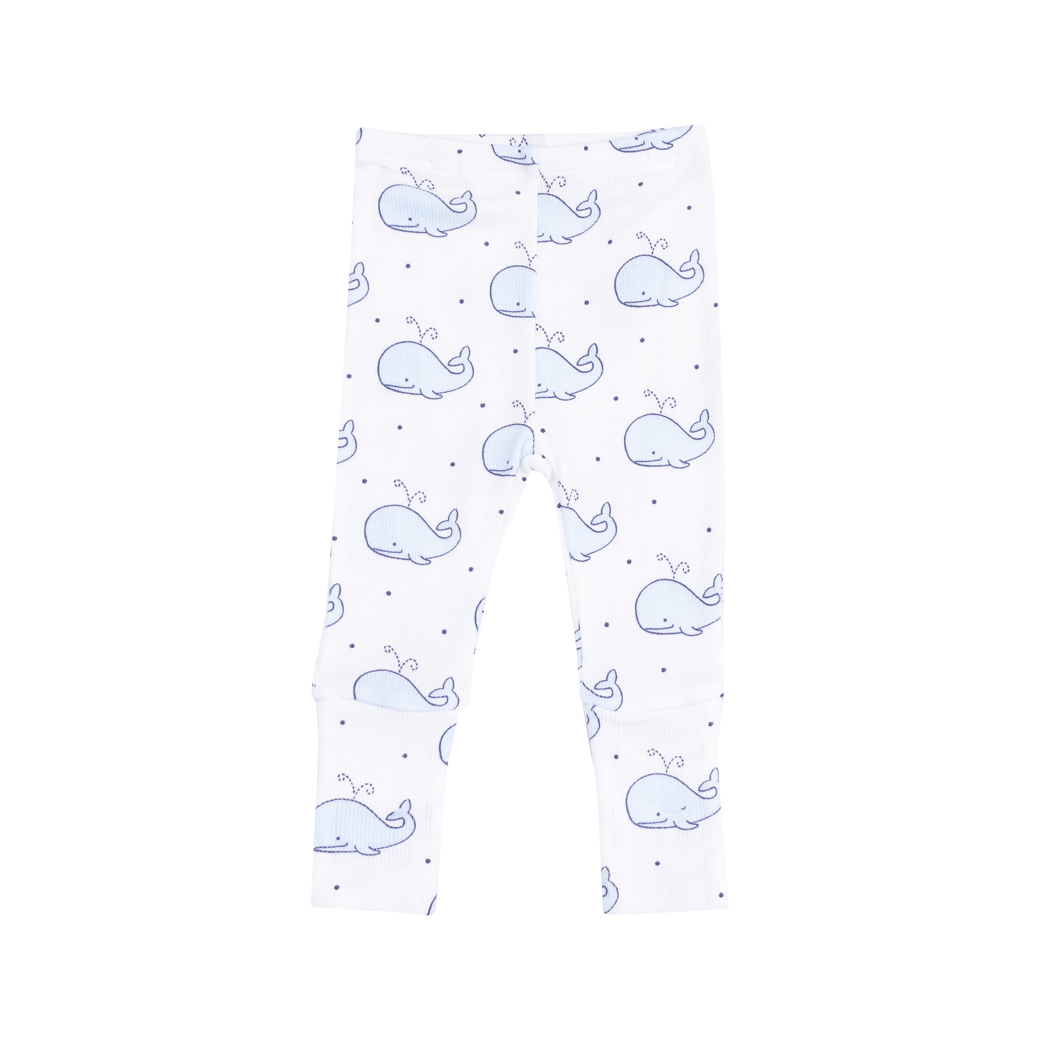 Baby Bubbly Whale Blue Ribbed Set Angel Dear