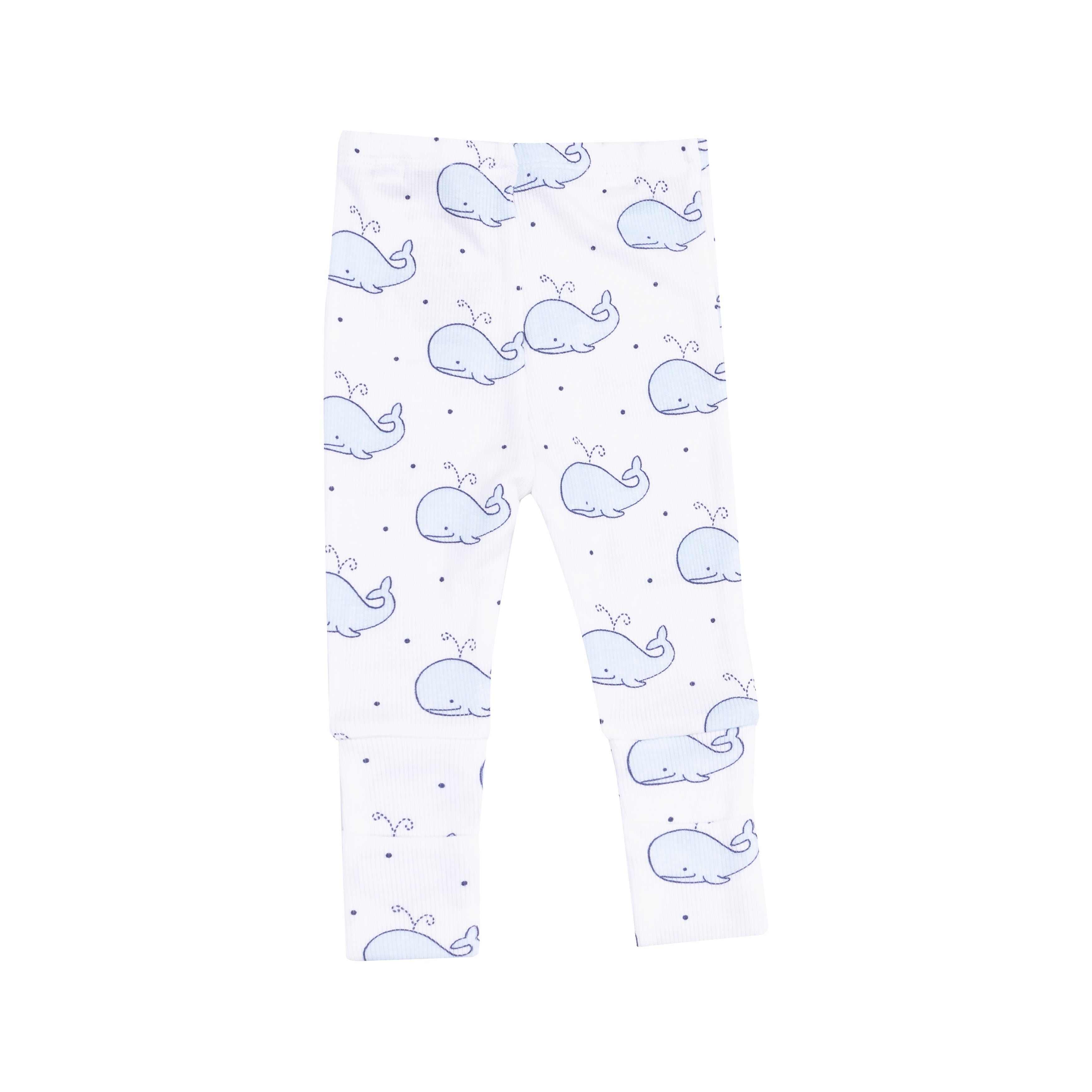 Baby Bubbly Whale Blue Ribbed Set Angel Dear