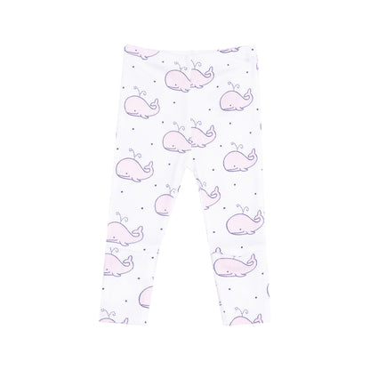 Bubbly Whale Pink Ribbed Set