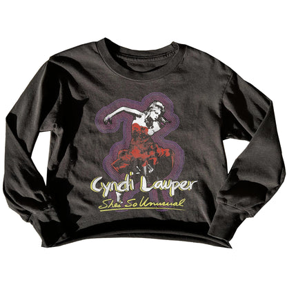 CYNDI LAUPER ORGANIC NOT QUITE CROP LONG SLEEVE