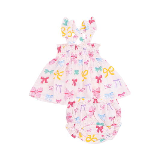 Colorful Bows Ruffle Set