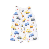 Baby Cool Construction Sleeveless Shortie Romper Angel Dear