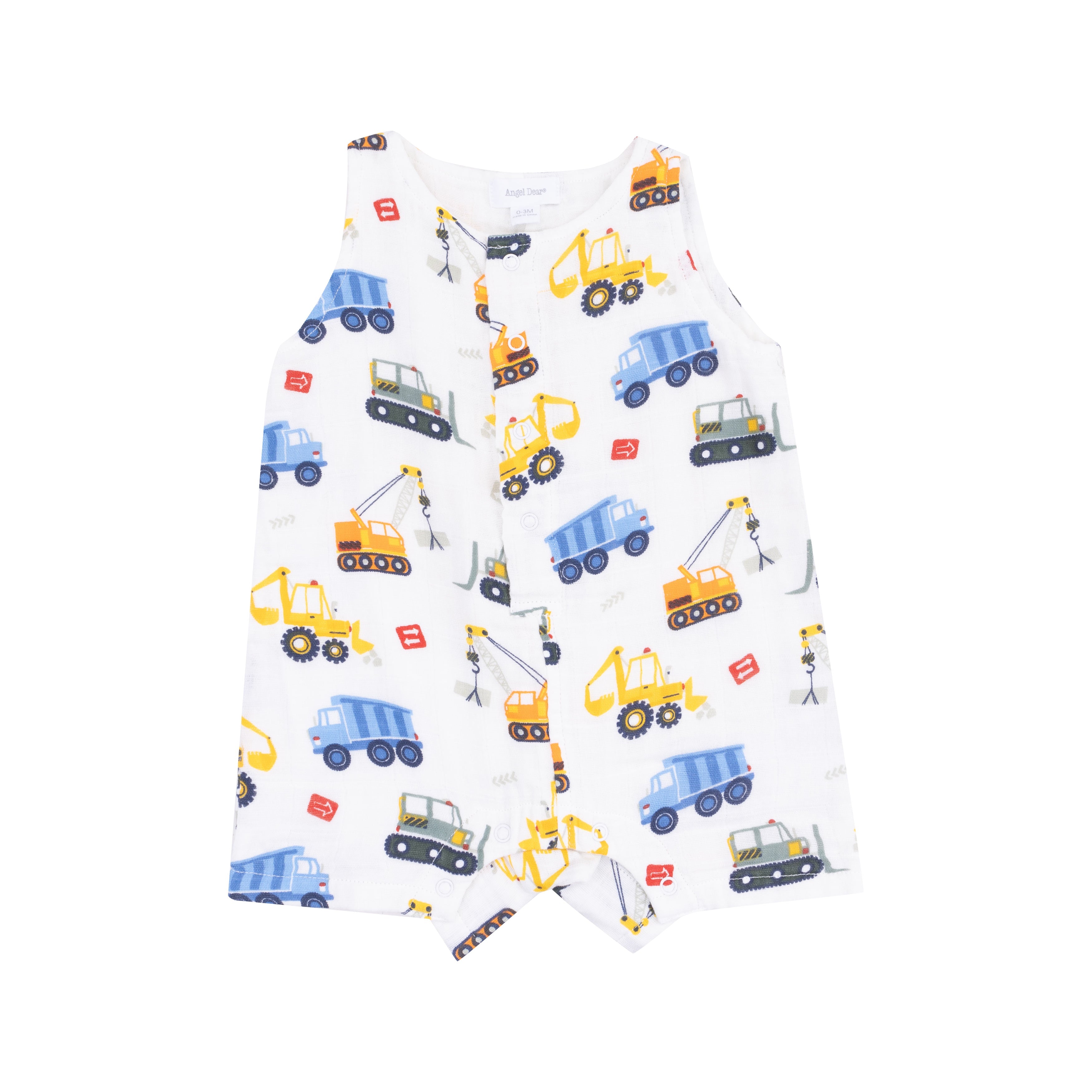 Baby Cool Construction Sleeveless Shortie Romper Angel Dear