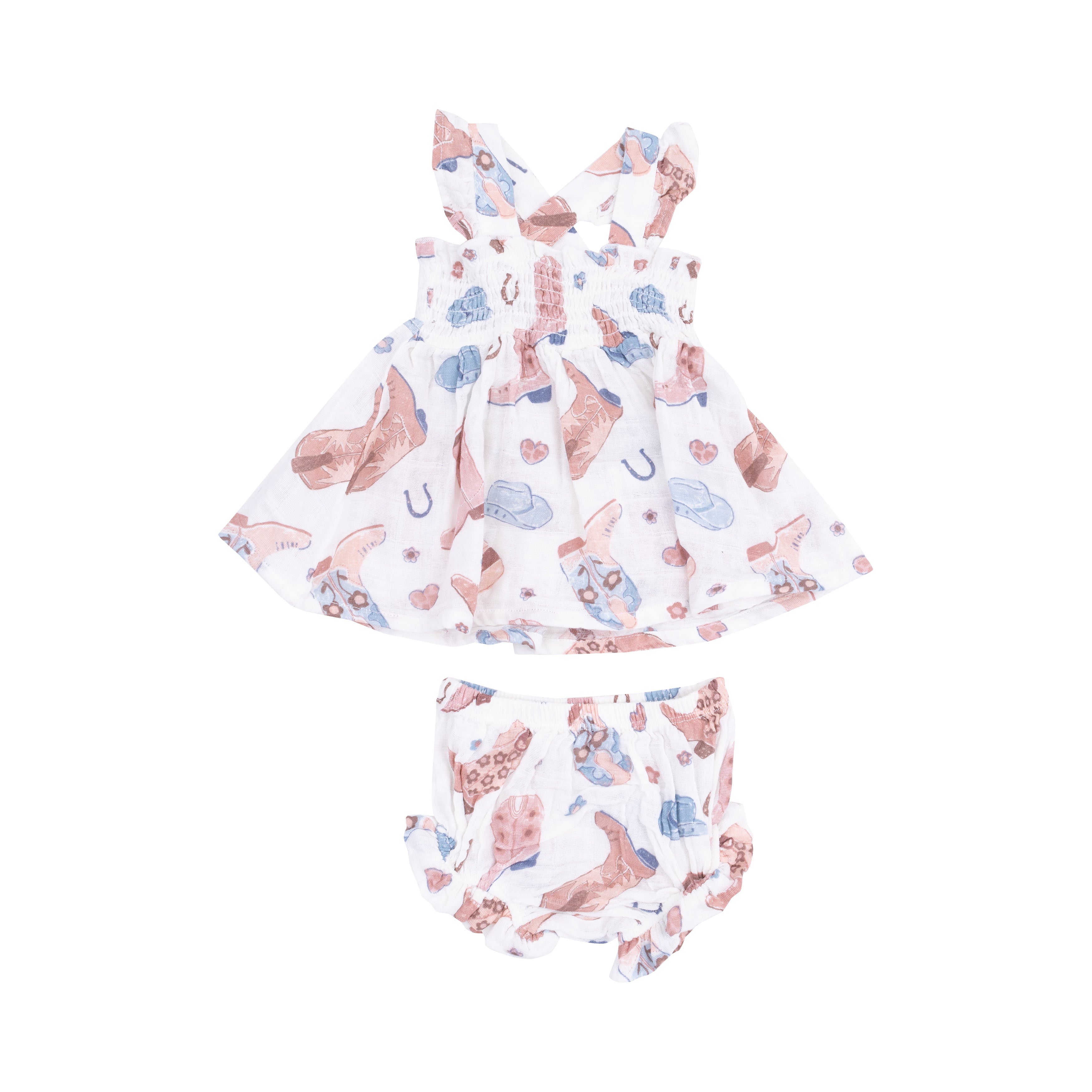 Baby Cowboy Boots Pink Ruffle Set Angel Dear