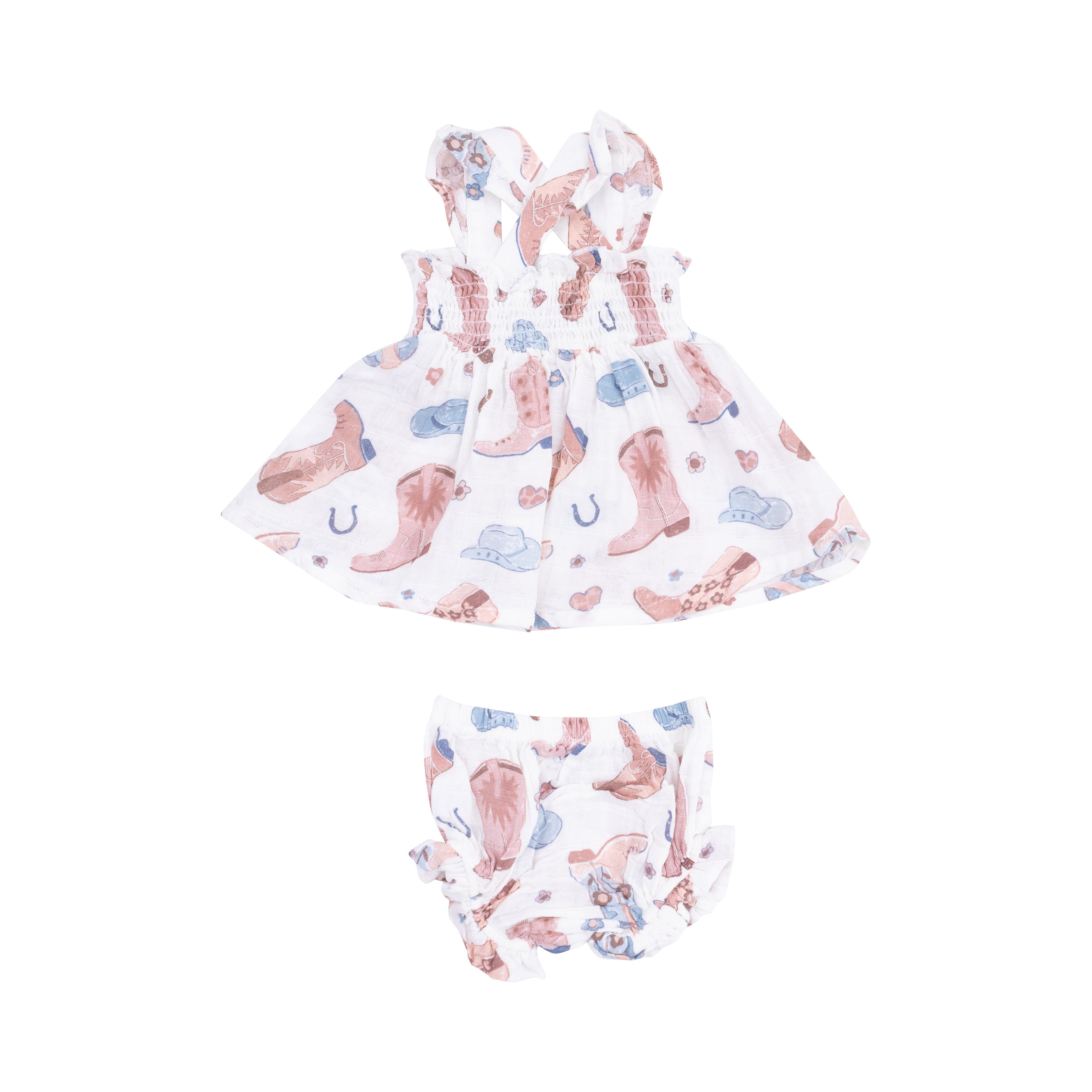 Baby Cowboy Boots Pink Ruffle Set Angel Dear