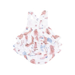 Baby Cowboy Boots Pink Ruffle Sunsuit Angel Dear