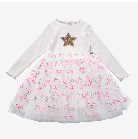 White Candy Cane TuTu Dress