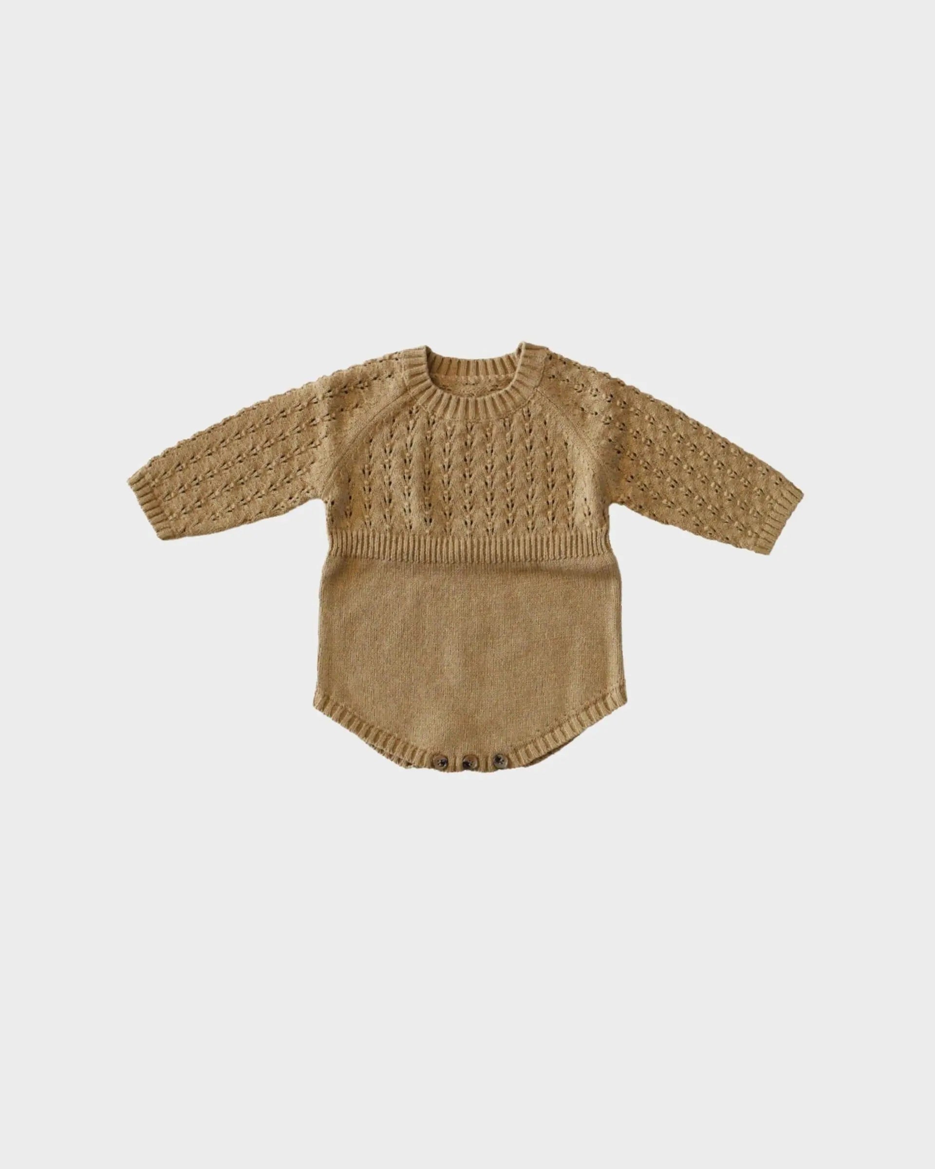 Baby Mustard Knit Sweater Romper Babysprouts
