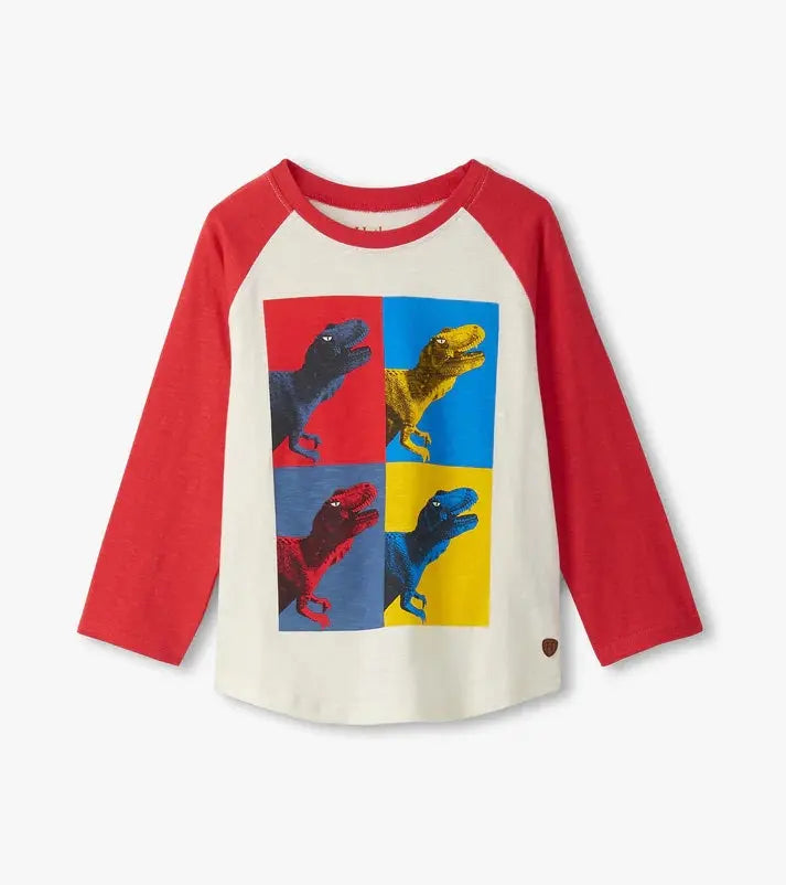 Kids Dinos Cubed Raglan Sleeve Hatley Kids