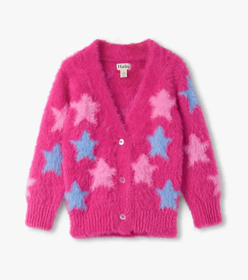 Kid Sparkling Star Fuzzy Cardigan Hatley Kids