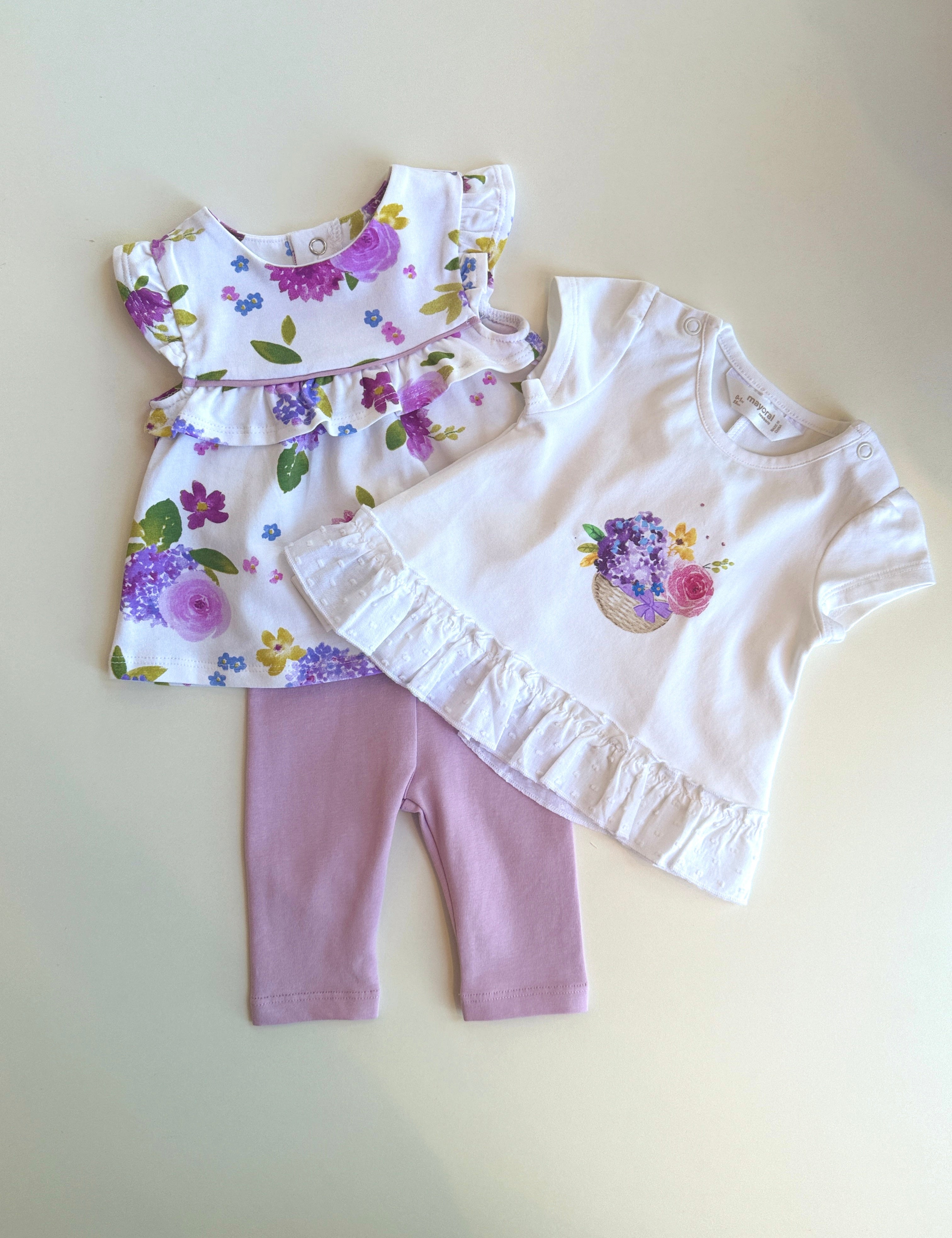 Baby Flower Field Tee and Legging Set mayoral