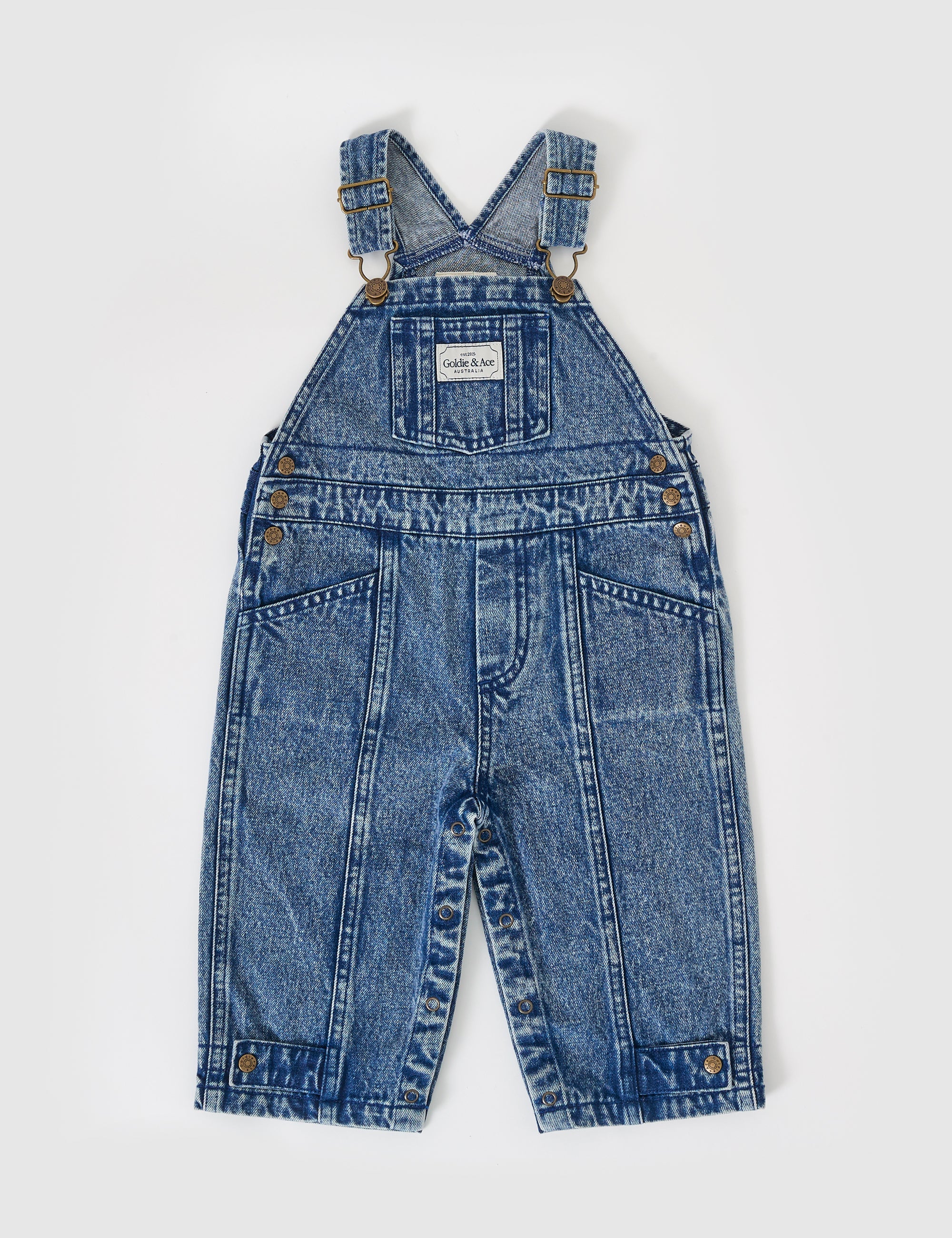 Kid Blake Vintage Washed Denim Overalls Goldie & Ace