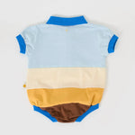 Baby Sunset Stripes Polo Romper Goldie & Ace