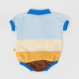 Baby Sunset Stripes Polo Romper Goldie & Ace
