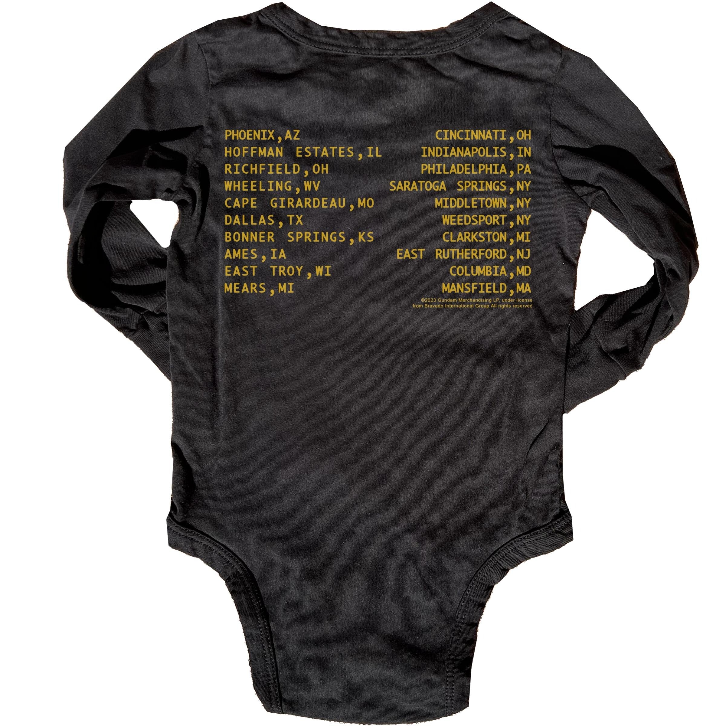 Baby Gun's N Roses Long Sleeve Onesie Rowdy Sprout