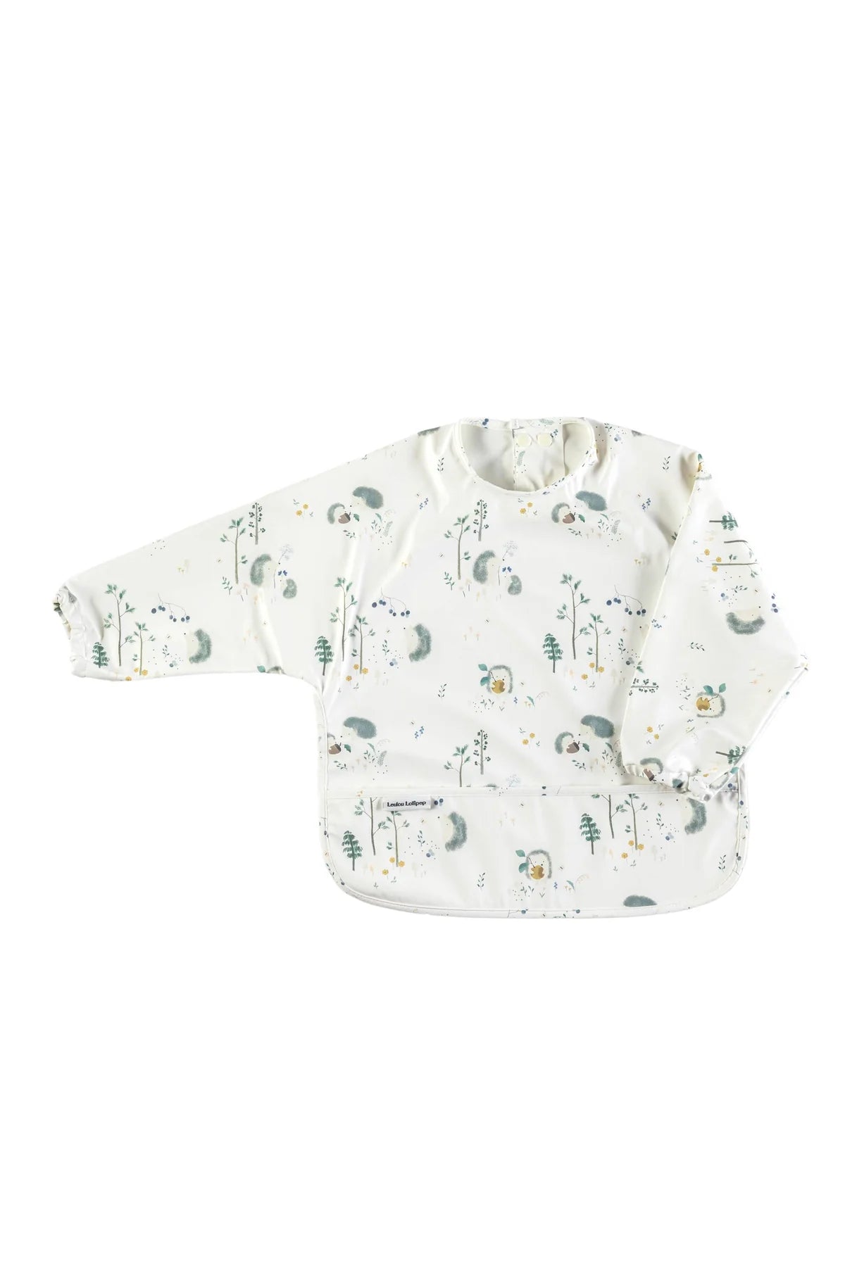 Long Sleeve Waterproof Bib - Hedgehogs