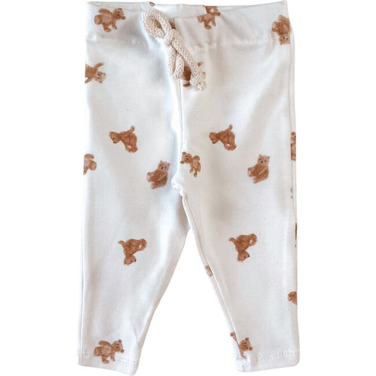 Cotton Baby Leggings - Teddy Bear