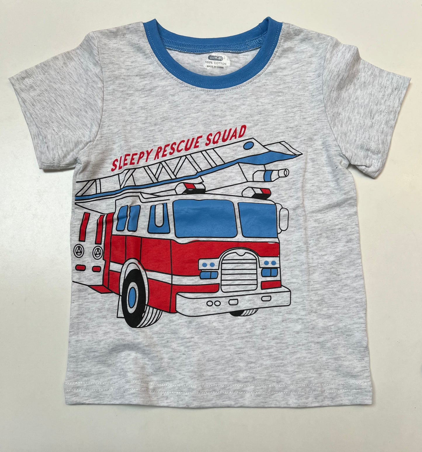 Sleepy Rescue Squad Pajama Shirt and Short Set