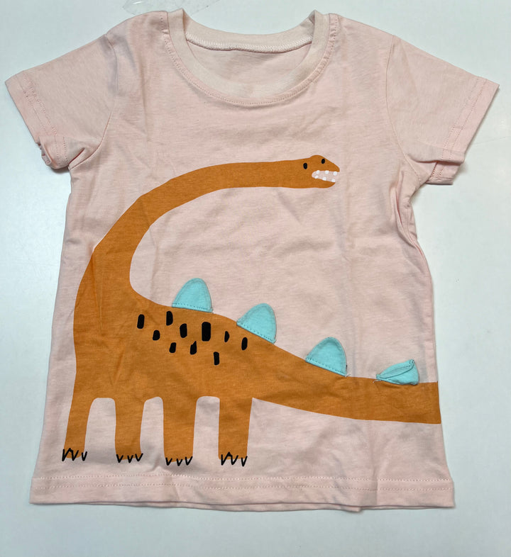 Orange Dinosaur Appliqué Shirt and Short Set