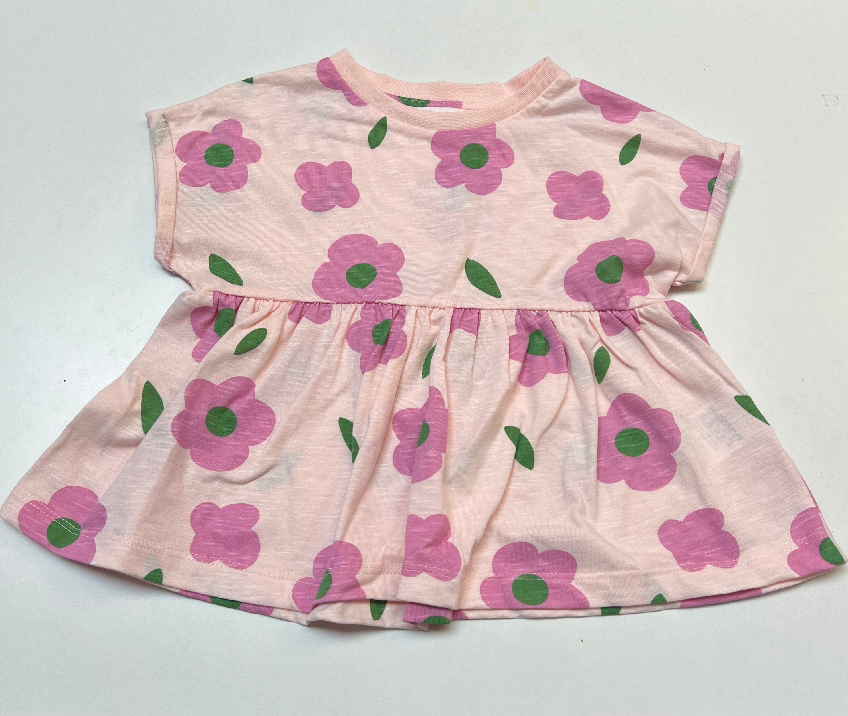 Toddler Pink Blossom Flower Top Mamino