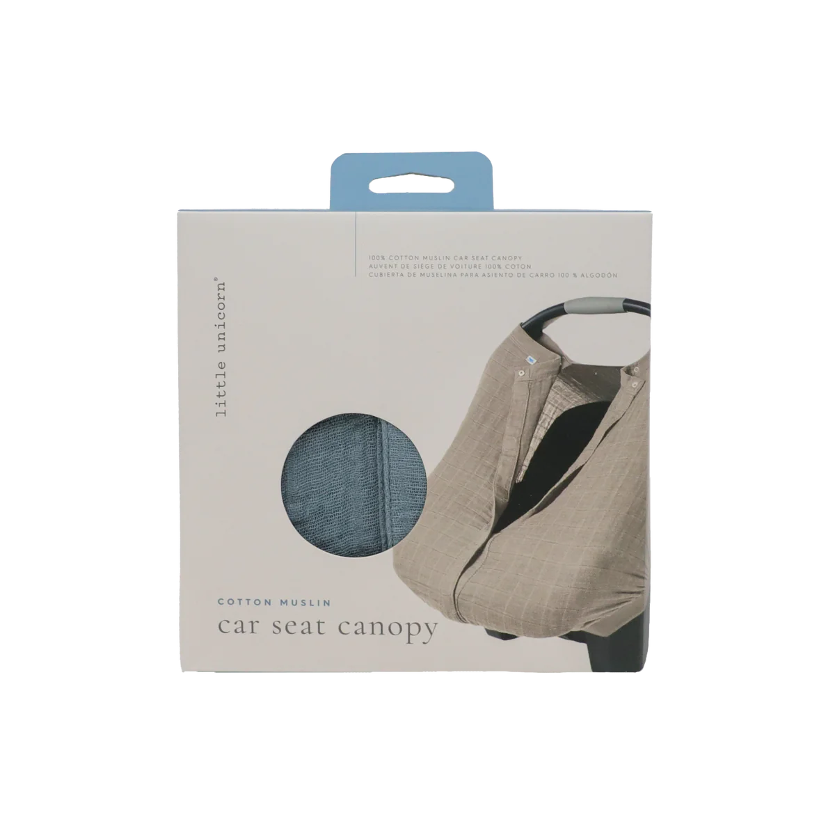 Muslin Car Seat Canopy - Sea little unicorn