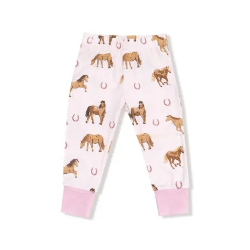Kid Pink Horses Loungewear Set Angel Dear
