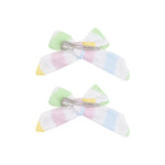 Ric Rac Stripe 2 Pack Hair Bow w/ Clip Angel Dear