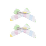 Ric Rac Stripe 2 Pack Hair Bow w/ Clip Angel Dear