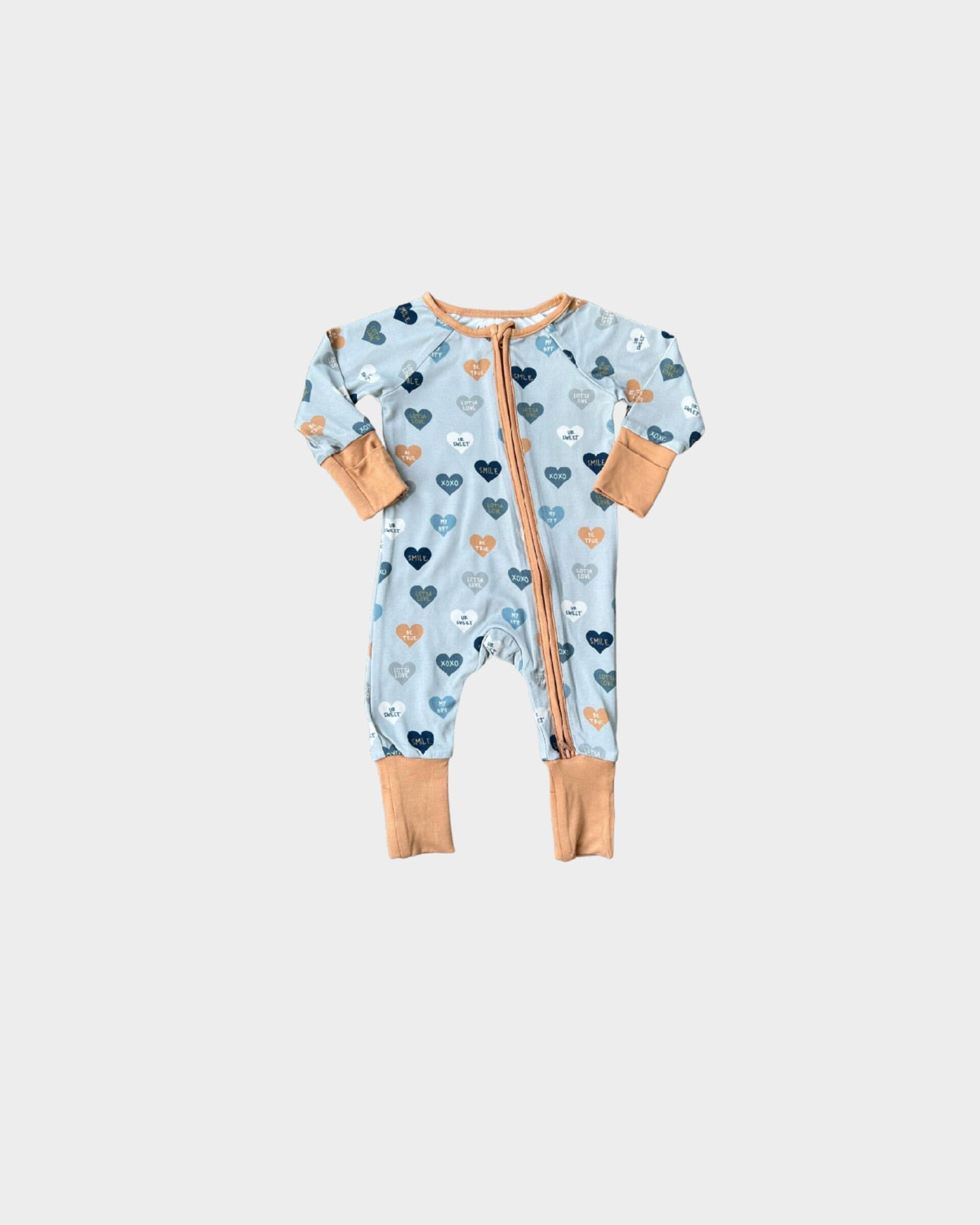 Baby Blue Heart Romper Babysprouts