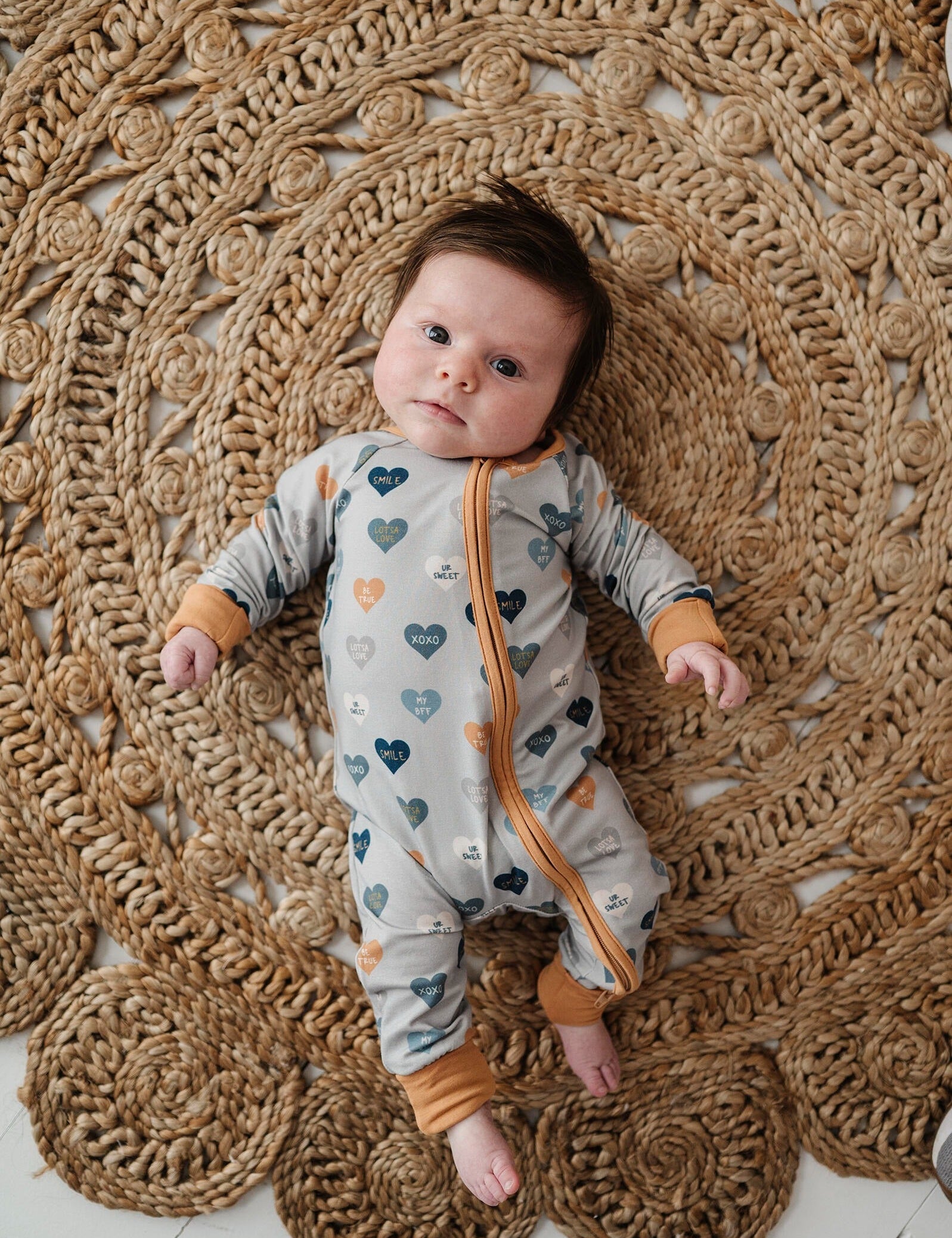 Baby Blue Heart Romper Babysprouts
